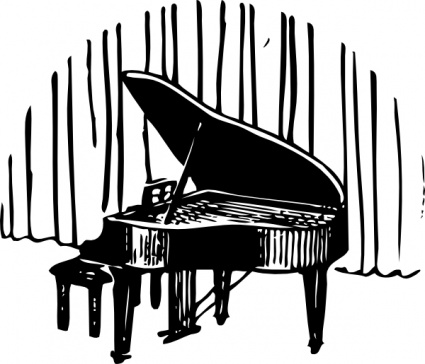 Piano In Front Of Curtain clip art clip arts, free clipart ...