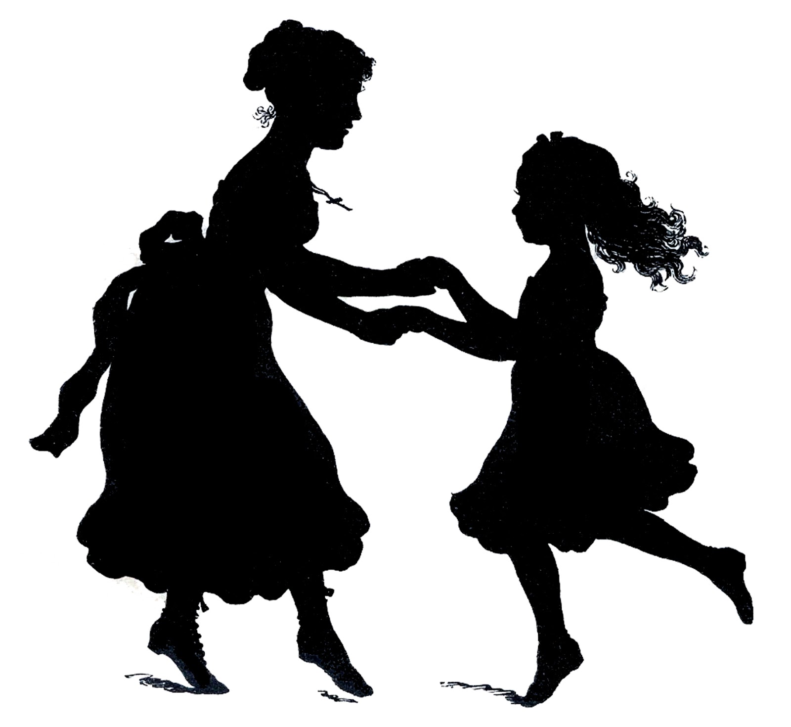 Vector Image Downloads - Mother's Day Silhouette - The Graphics Fairy