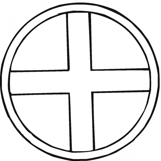 Circle with Cross Mark coloring page | Super Coloring