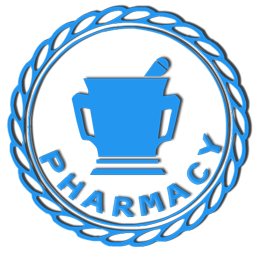 Pharmacy symbol pestle blue clipart image - ipharmd.