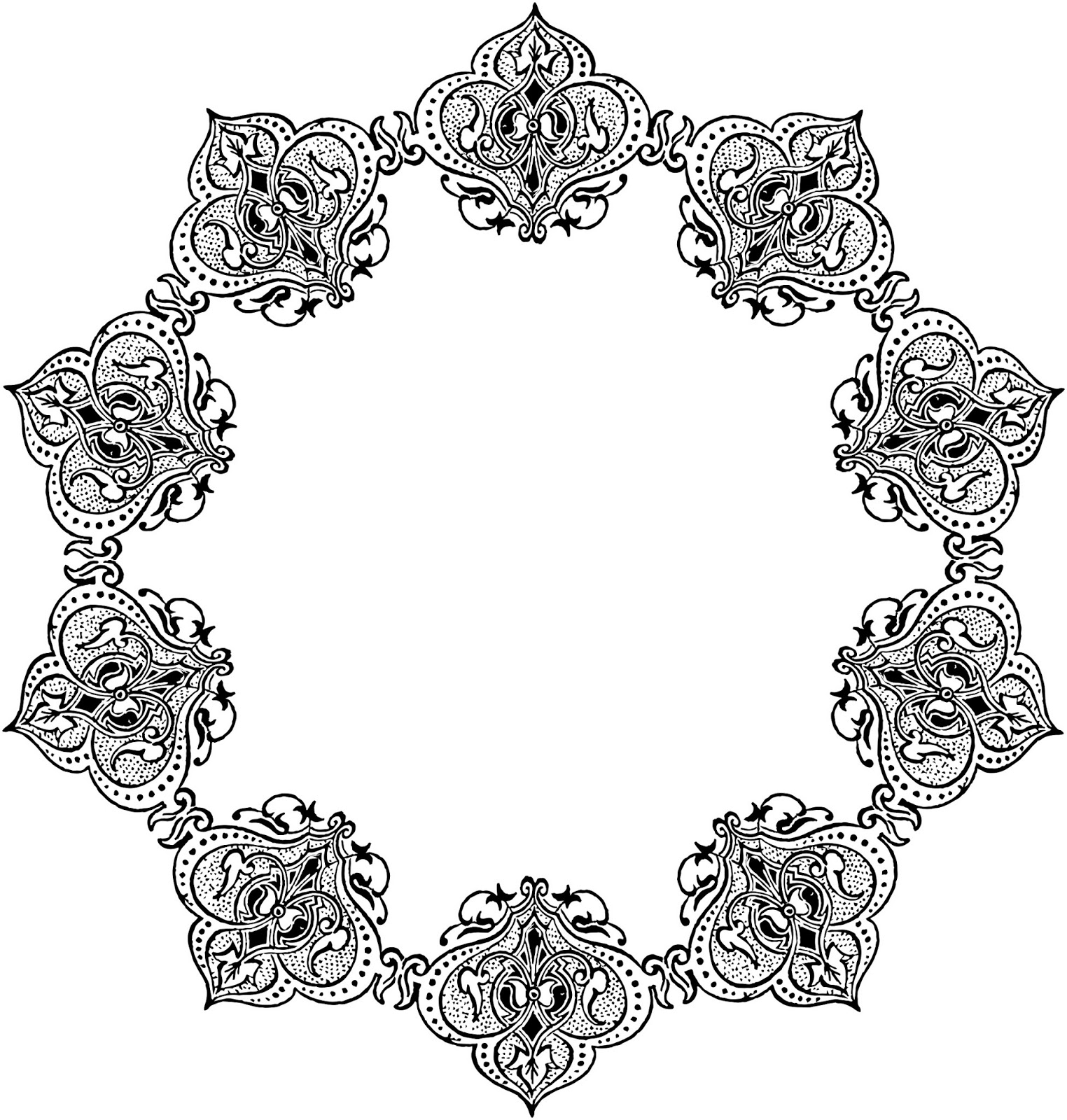 vintage damask clip art - photo #2