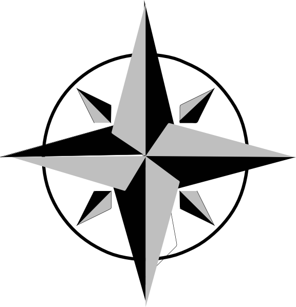 Short Gray Compass clip art - vector clip art online, royalty free ...
