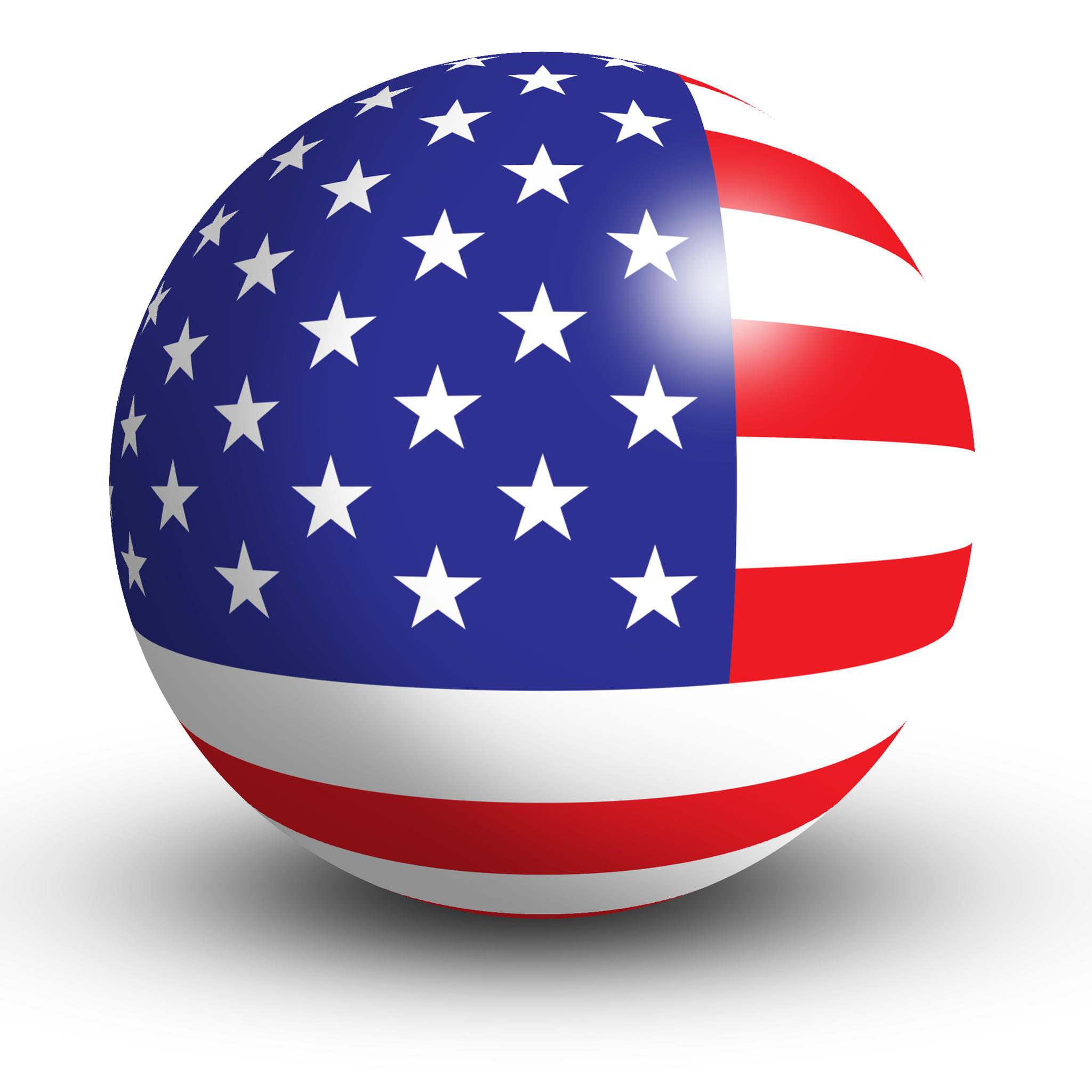 American Flag orb Button Icon - The Observation Deck