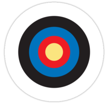 bull's eye right on target small" Stickers by TOM HILL - Designer ...