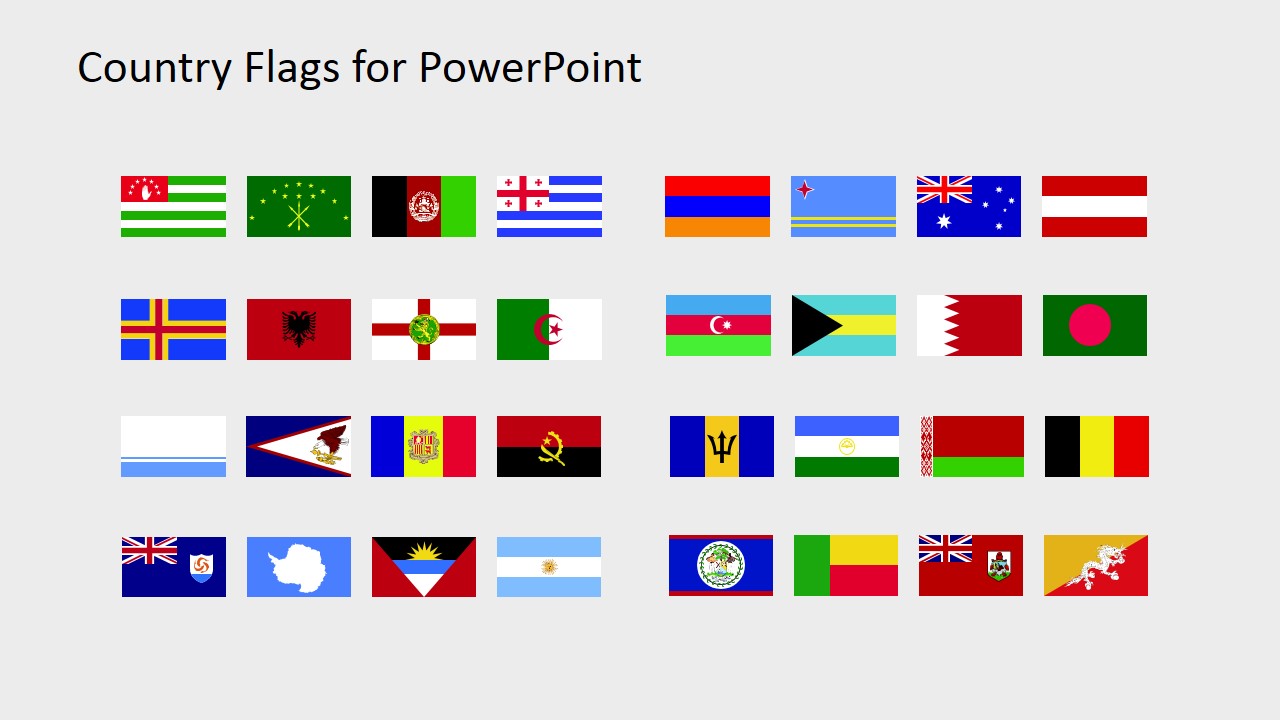 Country Flags Clipart for PowerPoint (A to B) - SlideModel