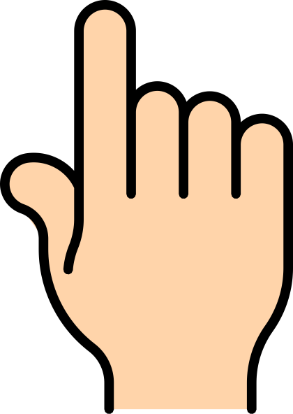 Finger pointing down clipart