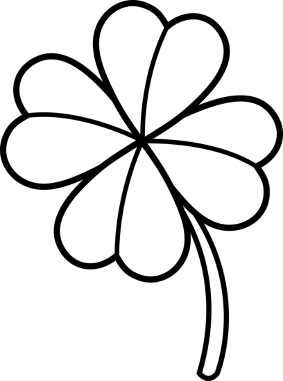 4 leaf clover clipart black and white clipartfest - Clipartix