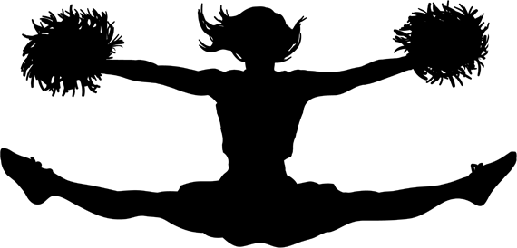 free black and white cheerleader clipart - photo #11