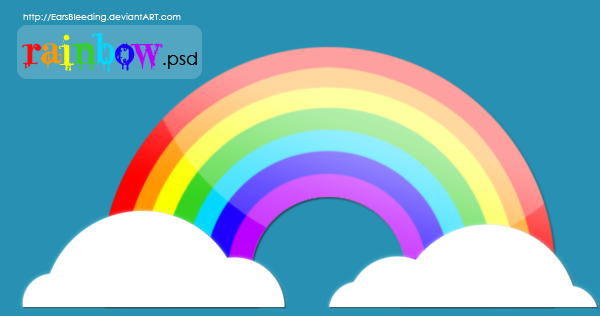 Rainbow Cloud Vectors Psd Rainbow Vectors, free vectors - 365PSD.com