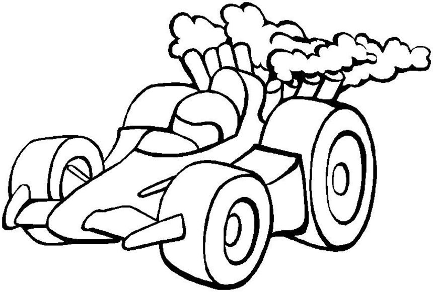 Race Car Coloring Pages - Drawing inspiration