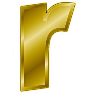 Free gold-letter-r- Clipart - Polyvore