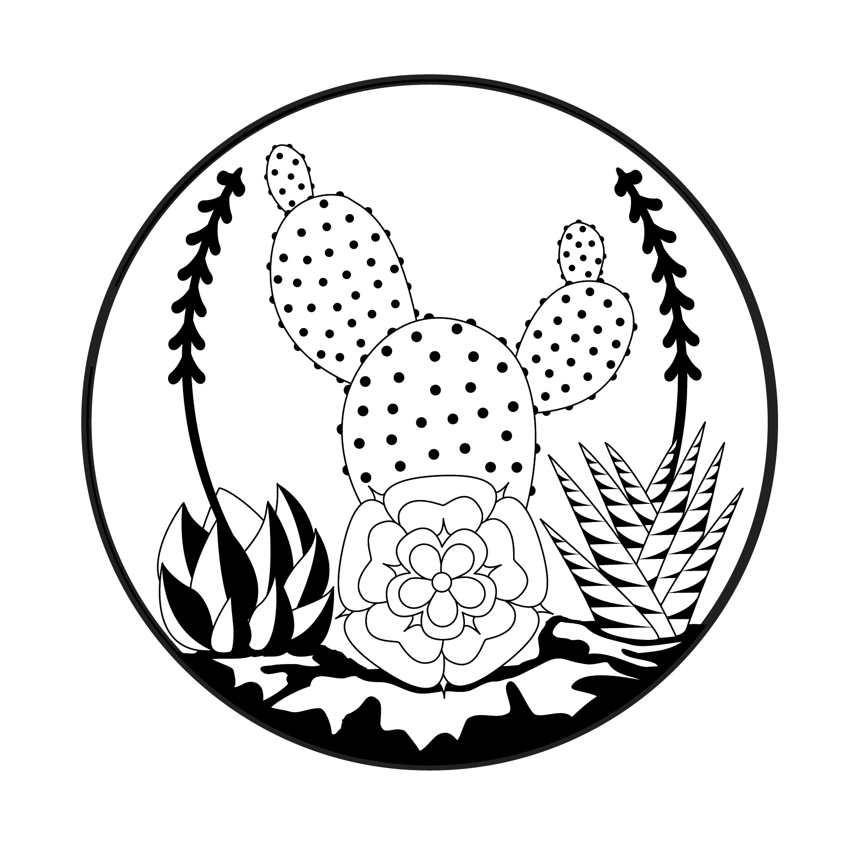 Cactus Drawing - ClipArt Best