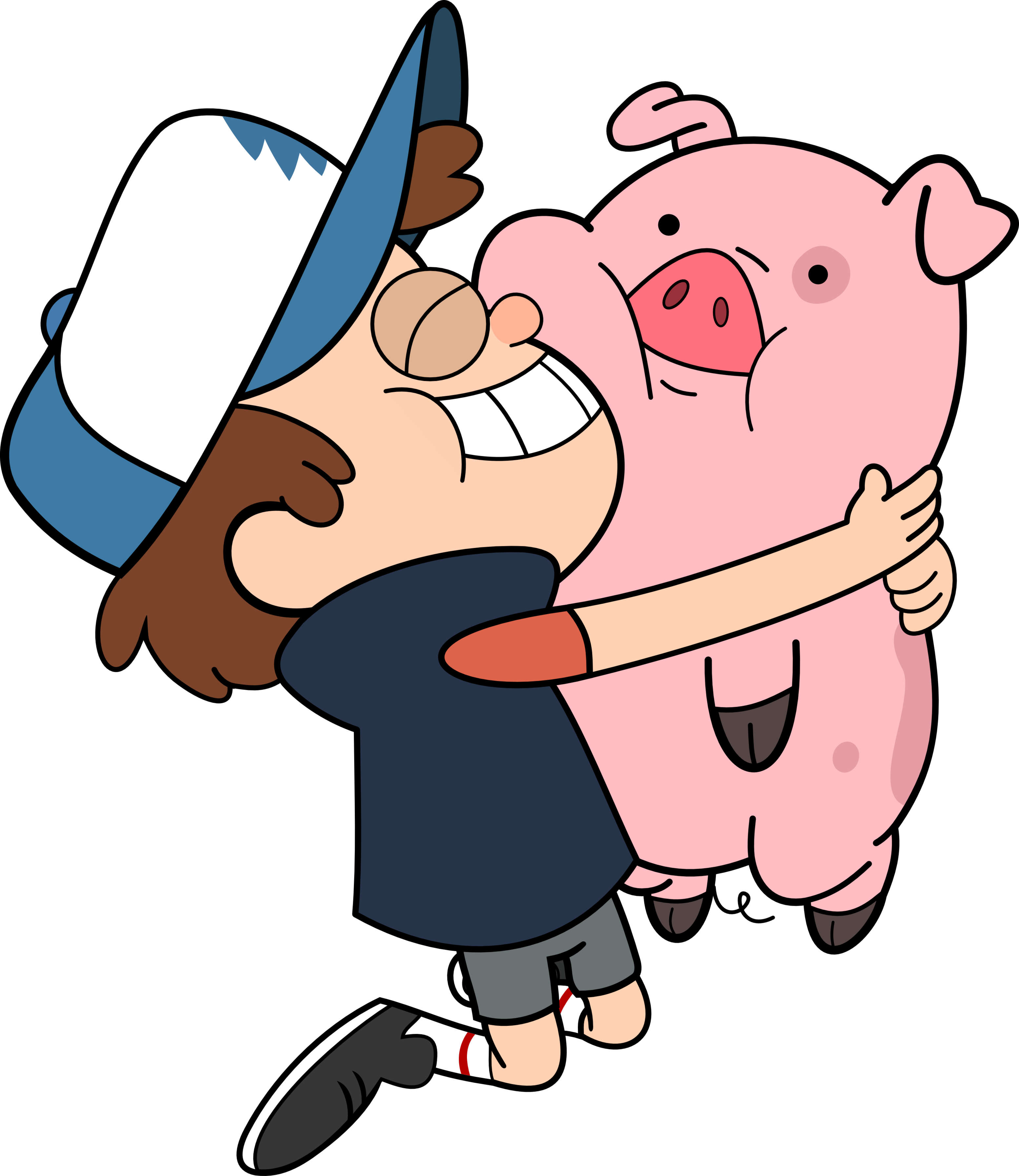 Cartoon Best Friends Hugging Clipart - Free to use Clip Art Resource