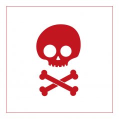 455 views Skull and Crossbones Pillow & Tote Stencil