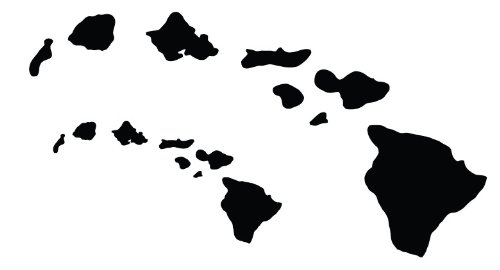 Amazon.com: Hawaiian Island Chain Vinyl Decal Hawaii Stickers ...