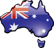 Australia flag map clipart