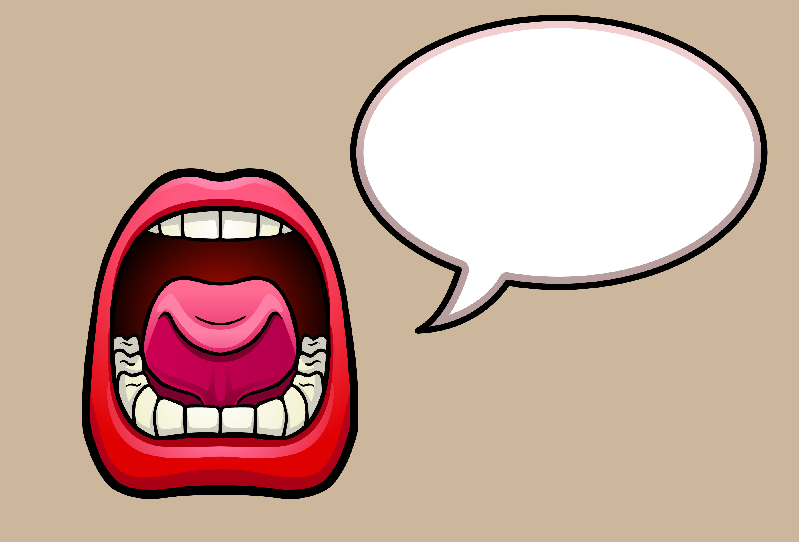 Person with speech bubble clipart