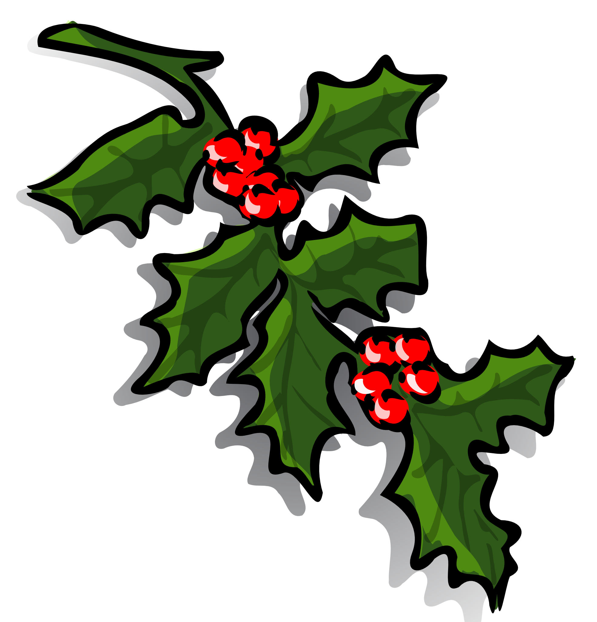 xmas holly clipart - photo #12