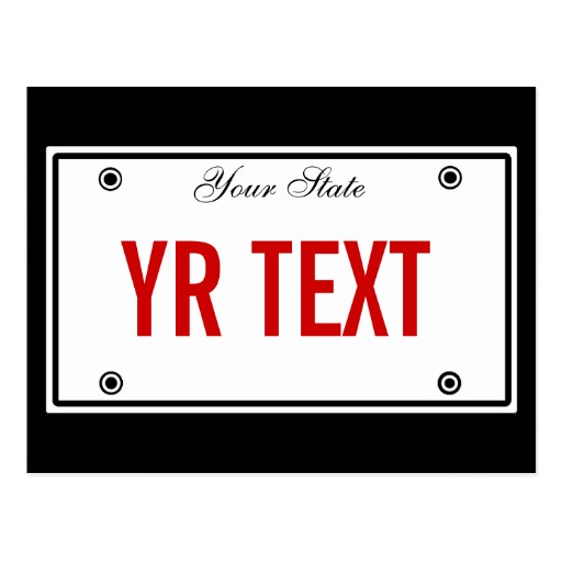 License Plate Template | e-commercewordpress