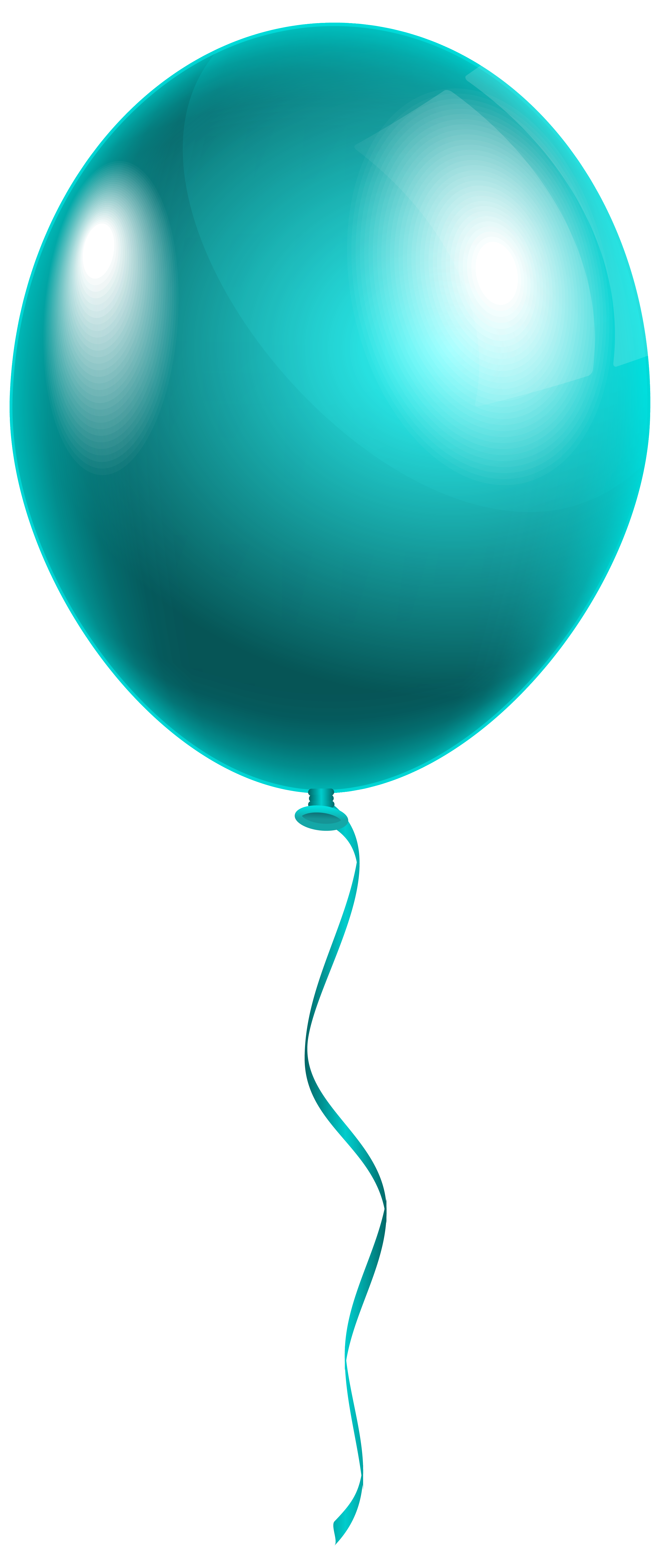 Single Modern Blue Balloon PNG Clipart Image