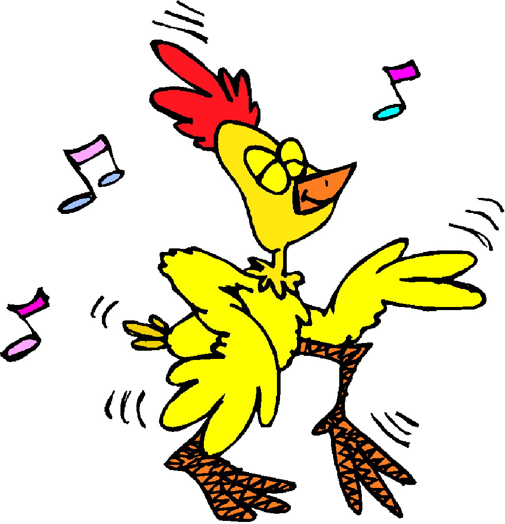 Dancing chicken clipart