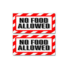 no food allowed