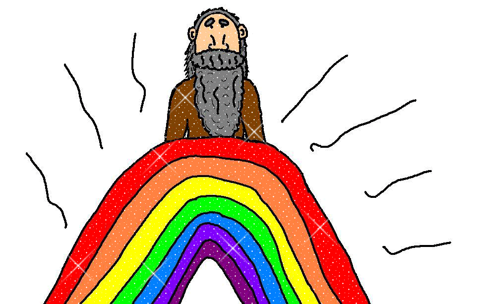 Noahs Rainbow Glitter Graphic
