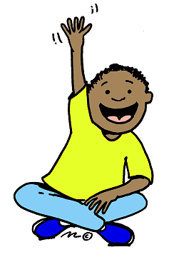 boy raising hand (in color) - Clip Art Gallery