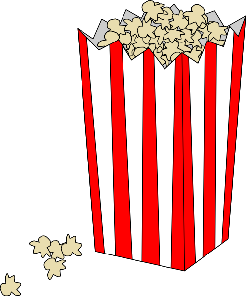 Popcorn In Bag clip art - vector clip art online, royalty free ...