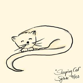 720 views Sleeping Cat (Line Drawings)