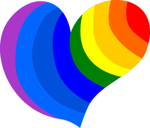 Rainbow Heart Clip Art - vector clip art online ...