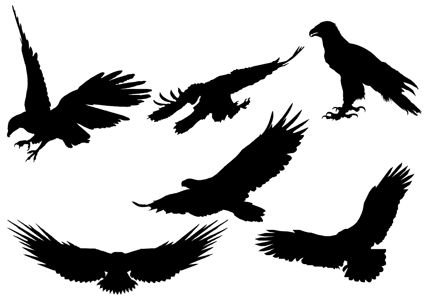 Eagle Silhouette Free Vector Art - (7425 Free Downloads)