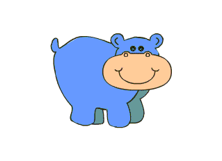 Cartoons Animated Clipart: hippo_animation : Classroom Clipart