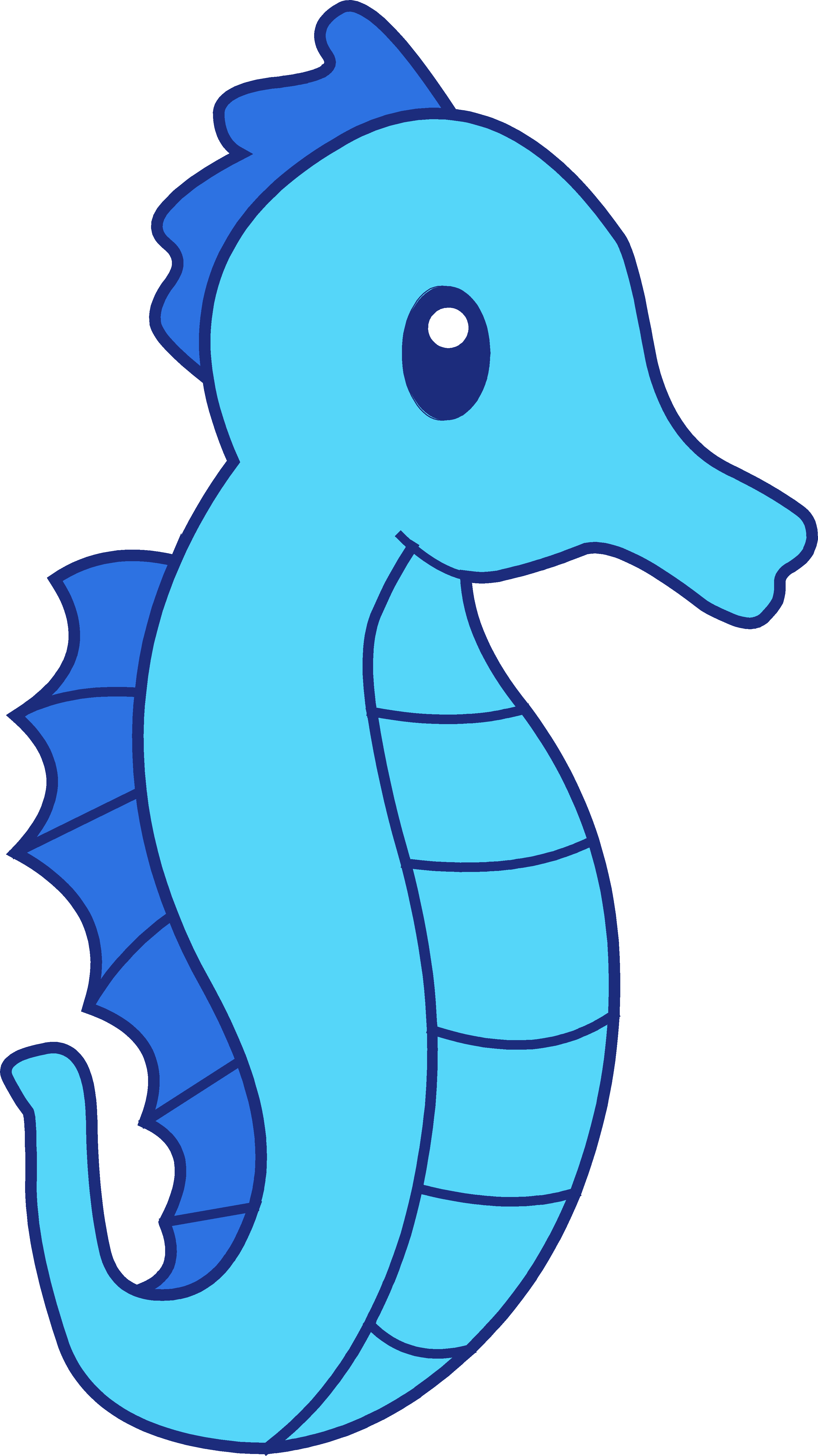 Cartoon seahorse clipart