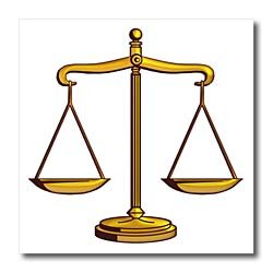 Scale of Justice Symbol (gold) - 8x8 Iron On Heat ...