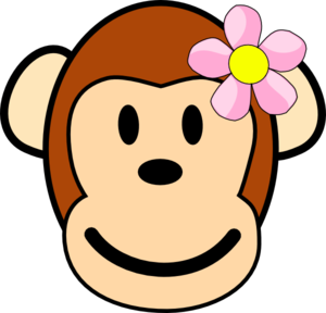 Girl Monkey Clip Art - vector clip art online ...
