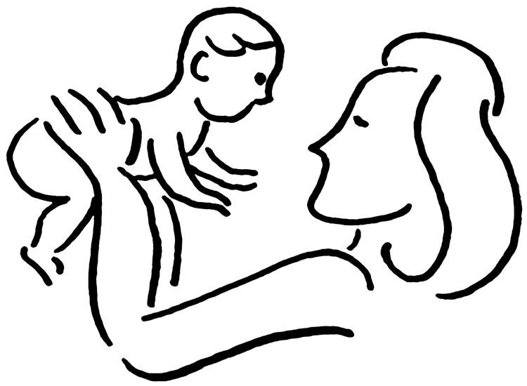 Mother And Baby Clipart - Free Clipart Images