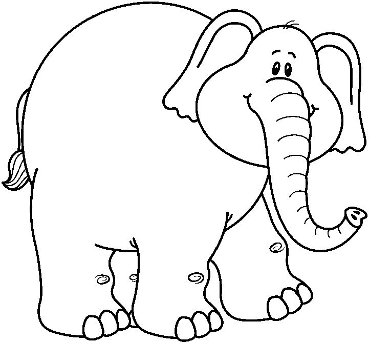 elephant clipart black and white free - photo #15