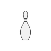 Bowling Pin Pins Game Games Equipment Equipments Outline Outlines ...