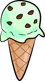 Mint chocolate ice cream cone - Free Clipart Images
