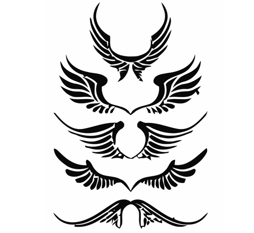 Simple Angel Tattoos | Free vector of angel wings tattoo .ai, .eps ...