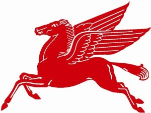 Amazon.com : Mobil Pegasus Flying Red Horse Sign : Yard Signs ...
