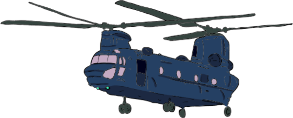 424 views Chinook Helicopter - vector Clip Art