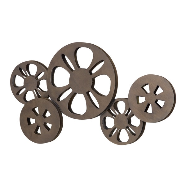 Antique Bronze Movie Reel Metal Wall Art - Free Shipping On Orders ...