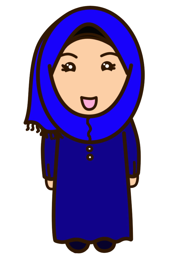 Clipart muslimah cartoon