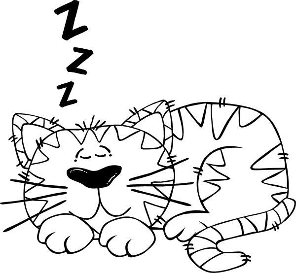 Sleeping Cat Cartoon - ClipArt Best