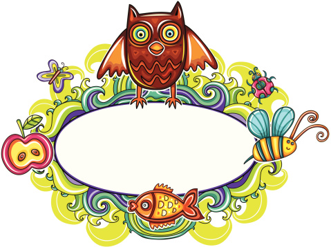 Owl Borders Clip Art Clip Art, Vector Images & Illustrations