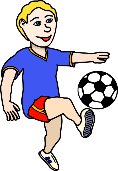 Image of English Football Clipart #8381, Cartoon Kid Playing ...