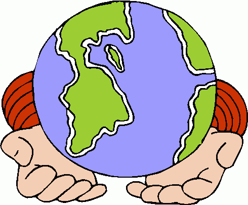 World in hands clipart