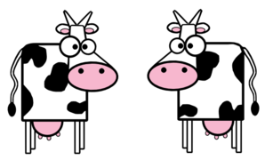 Square Cow Clip art - Outline - Download vector clip art online